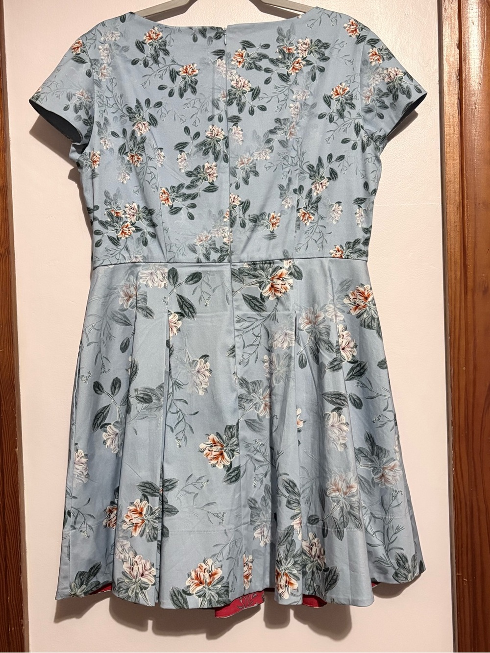 French Connection Kioa Blue Fit and Flare Dress - Picture 2 of 7